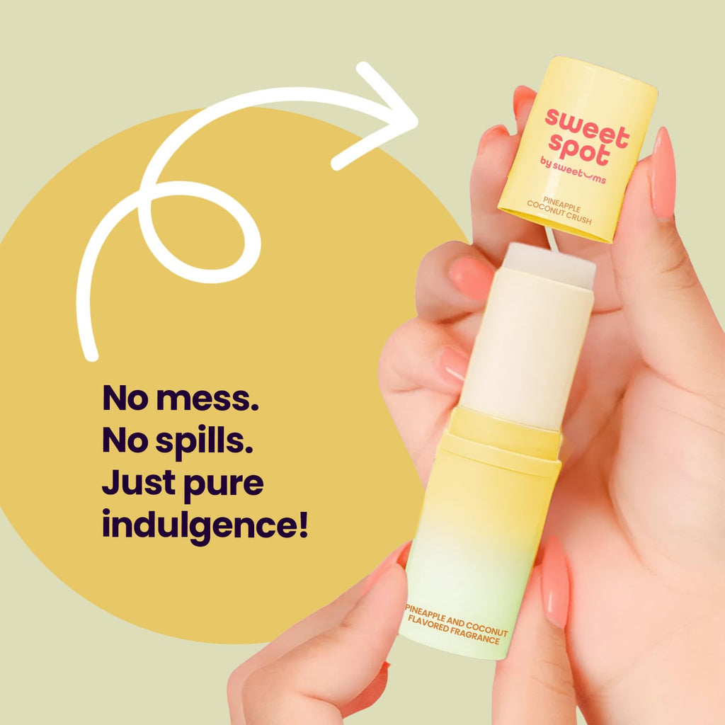 Sweetums SweetSpot Flavored Solid Perfume Stick – Pineapple Coconut, Travel-Ready, Long-Lasting
