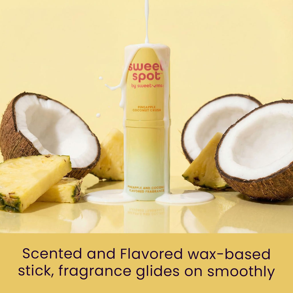 Sweetums SweetSpot Flavored Solid Perfume Stick – Pineapple Coconut, Travel-Ready, Long-Lasting