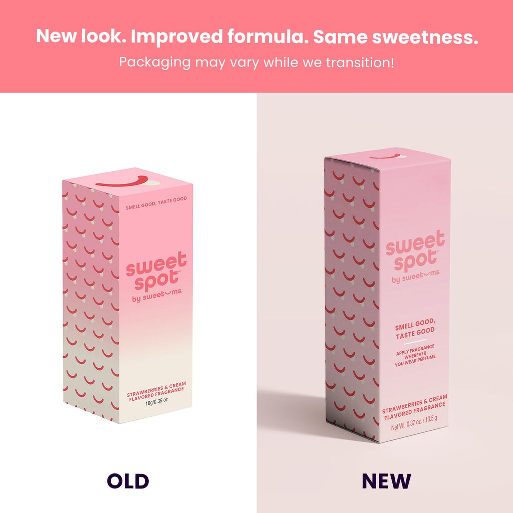 SweetSpot Flavored Solid Perfume Stick – Strawberries & Cream | Travel-Ready, Long-Lasting Fragrance by Sweetums