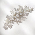 SweetV Handmade Wedding Hair Comb Clip – Rhinestone Silver Bridal Accessory