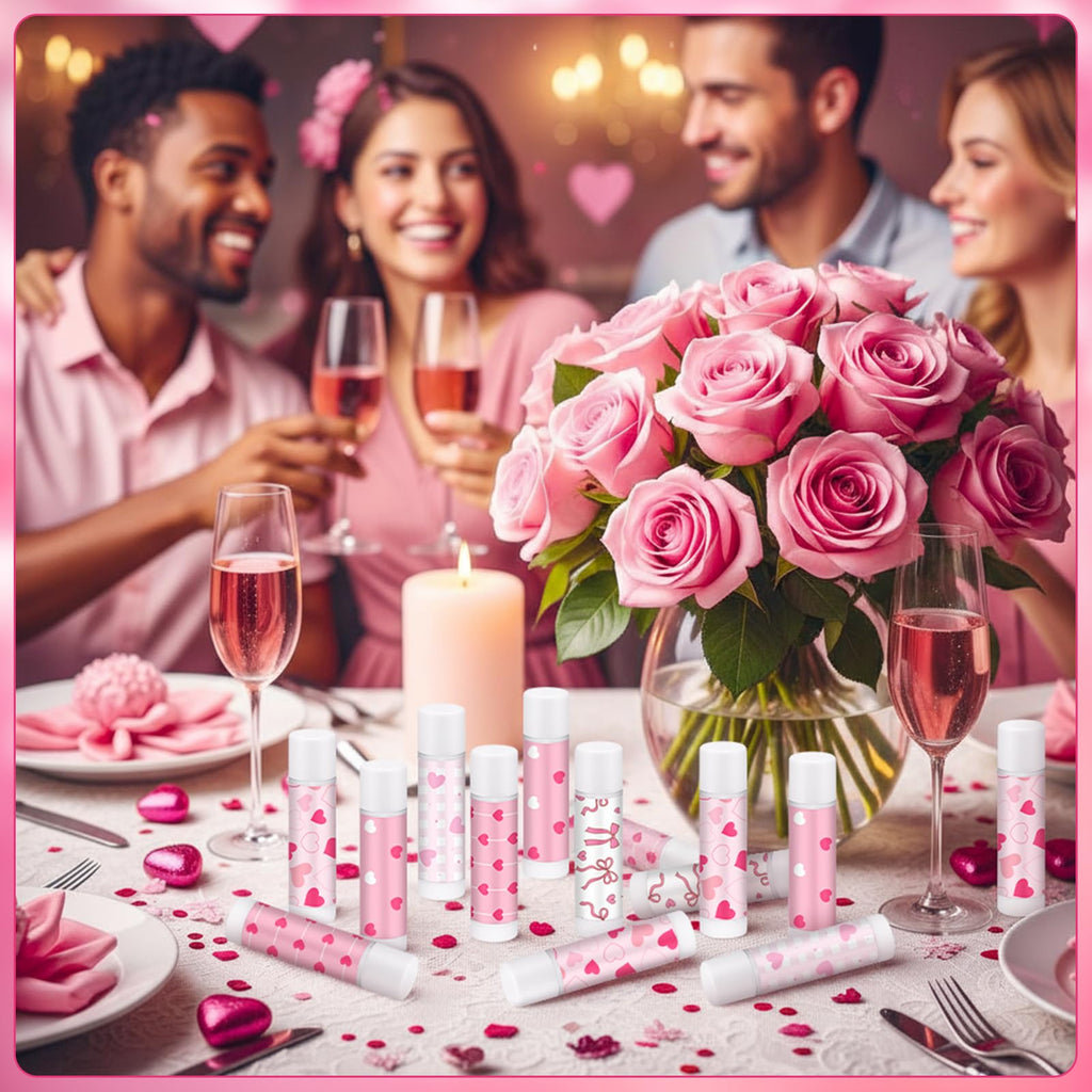 Swiffen 50-Pack Valentine's Lip Balms Gifts Bulk | Galentine's Day Party Favors