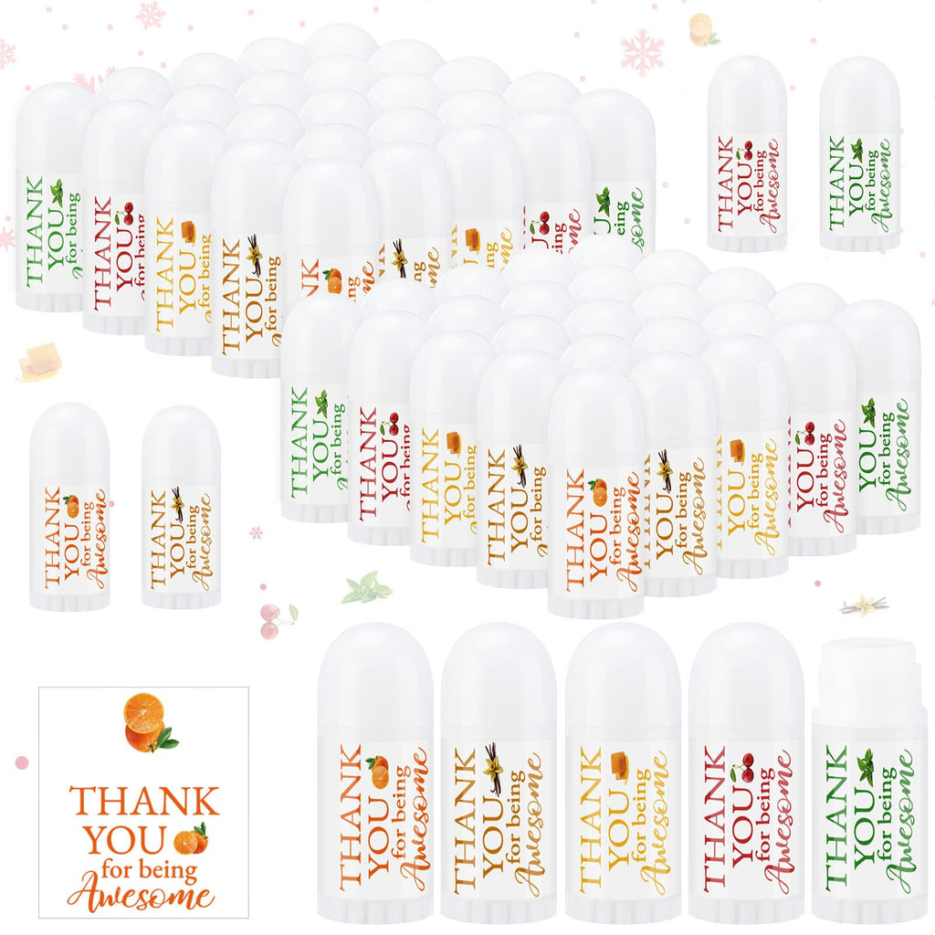Swiffen 50 Pcs Valentines Day Mini Lip Balm Gifts – Bulk Thank You Gift Pack, Assorted Flavors