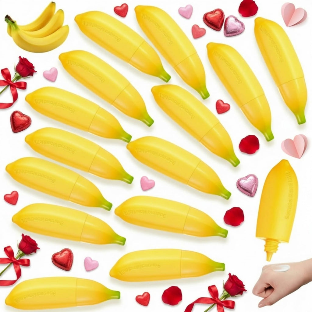 Swiffen 12 Pcs Banana Hand Cream Gifts Set – Fruity Scent & Portable Hand Moisturizers