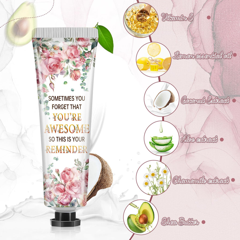 Swiffen 48-Set Inspirational Hand Cream Gift Set with Organza Bags – Travel-Size Lotions for Christmas Party Favors