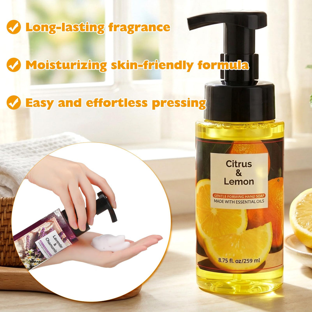 Swiffen 6 Pack Scented Foaming Hand Soap – Gentle, Moisturizing Liquid Hand Wash Gift Set (6 x 8.75 fl oz)