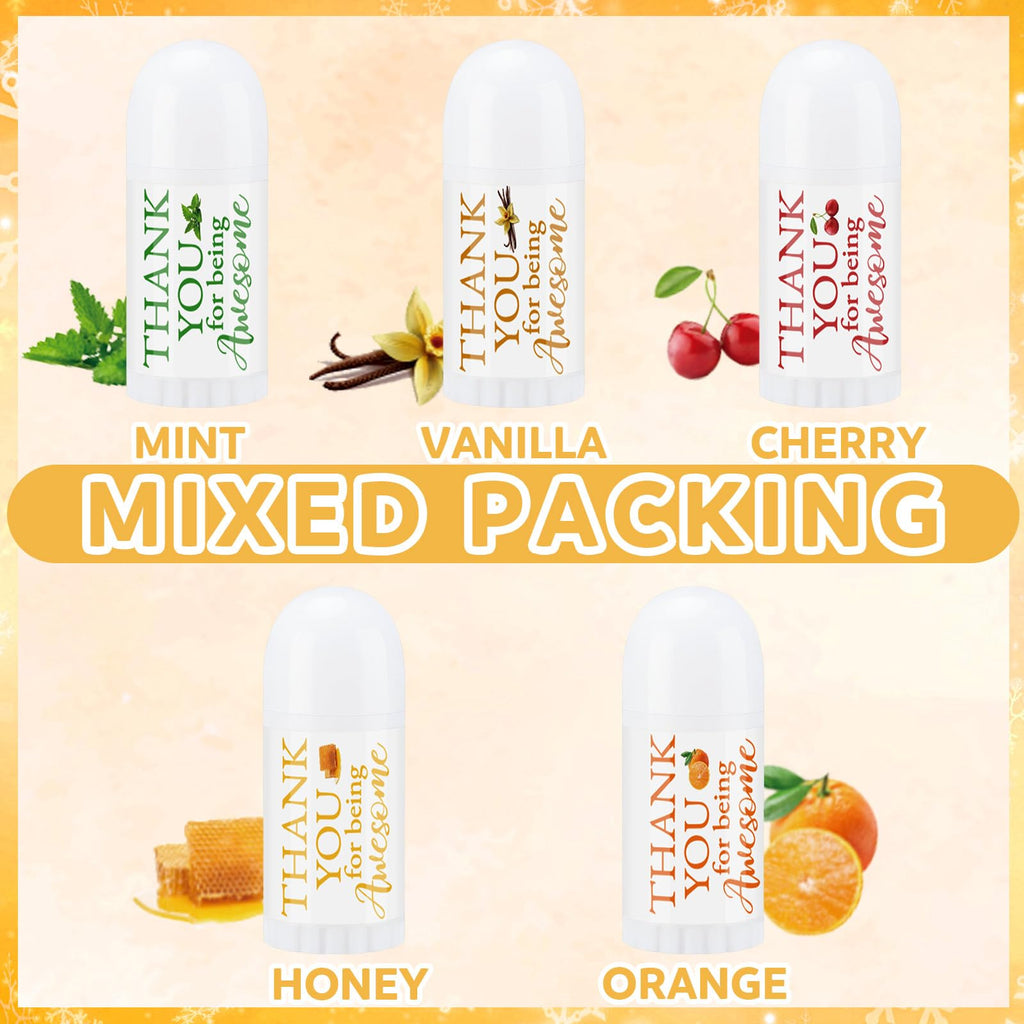 Swiffen 50 Pcs Valentines Day Mini Lip Balm Gifts – Bulk Thank You Gift Pack, Assorted Flavors