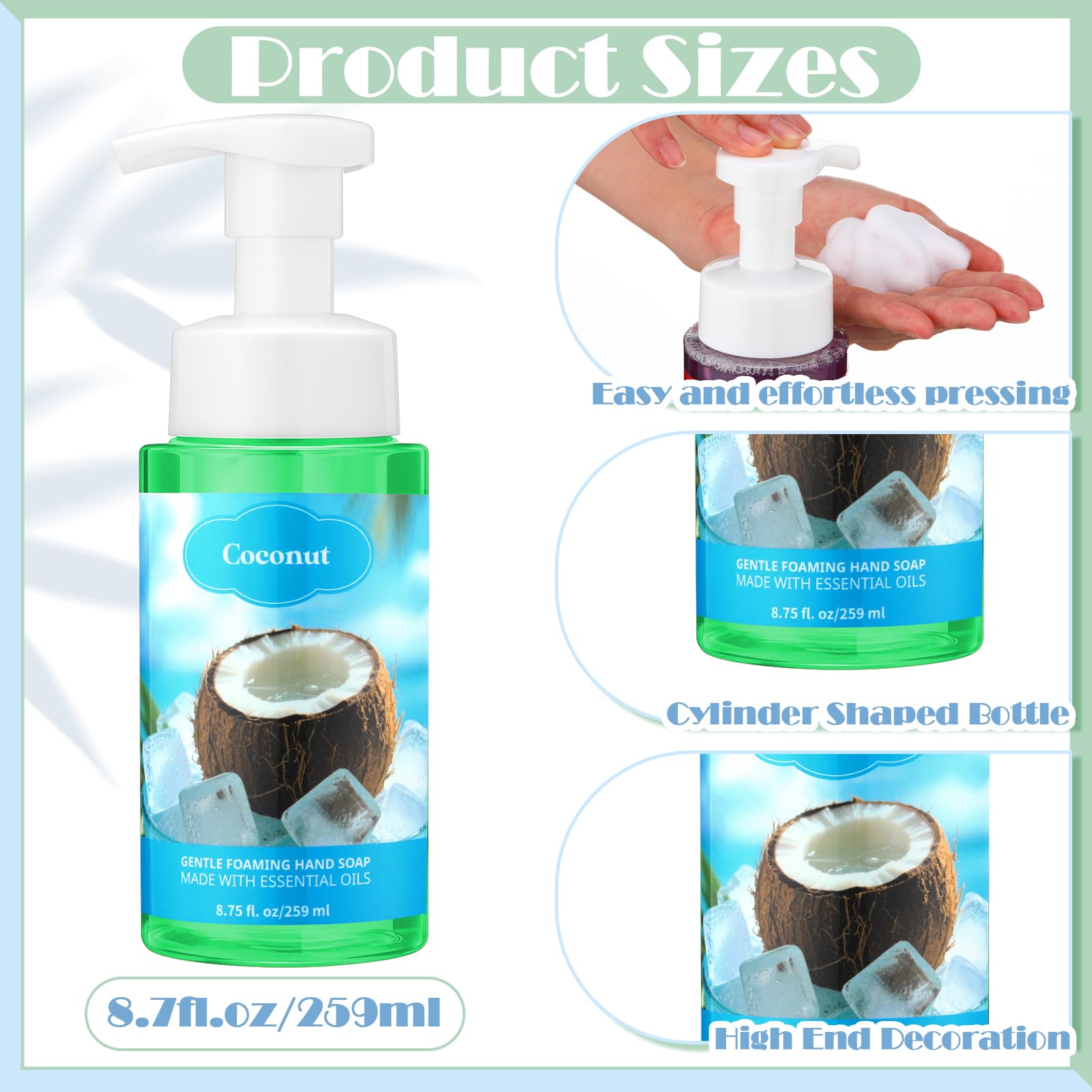Swiffen 6-Pack Summer Foaming Hand Soap with Pump – Moisturizing Scented Hand Wash (8.75 oz ea)