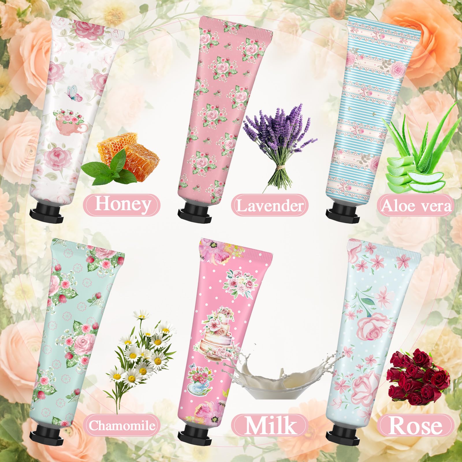 Swiffen Tea Party Hand Cream Gift Set – Wonderland Floral 30ml Tubes, 36-Pack Teapot Gift Boxes