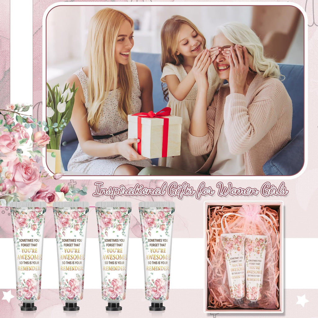 Swiffen 48-Set Inspirational Hand Cream Gift Set with Organza Bags – Travel-Size Lotions for Christmas Party Favors