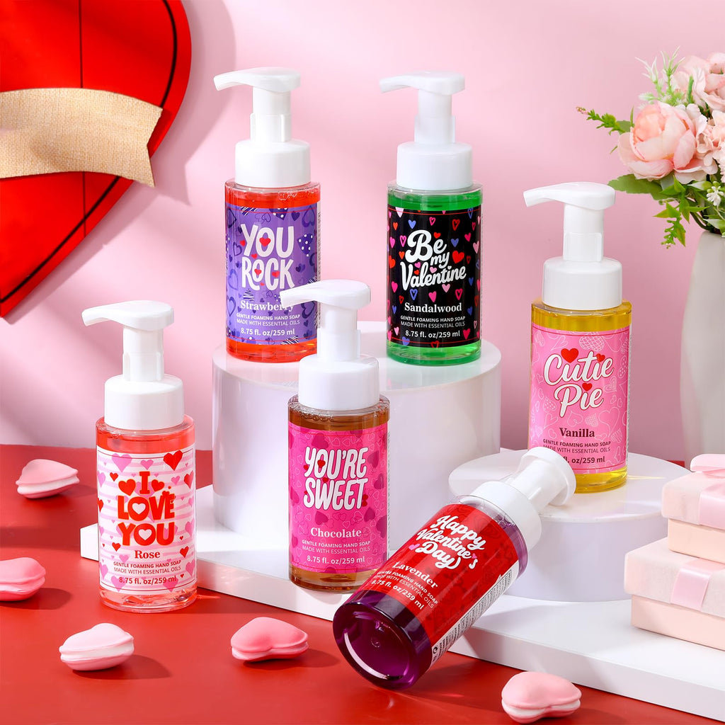 Swiffen 6-Pack Valentine's Foaming Hand Soap – Moisturizing Scented Hand Wash