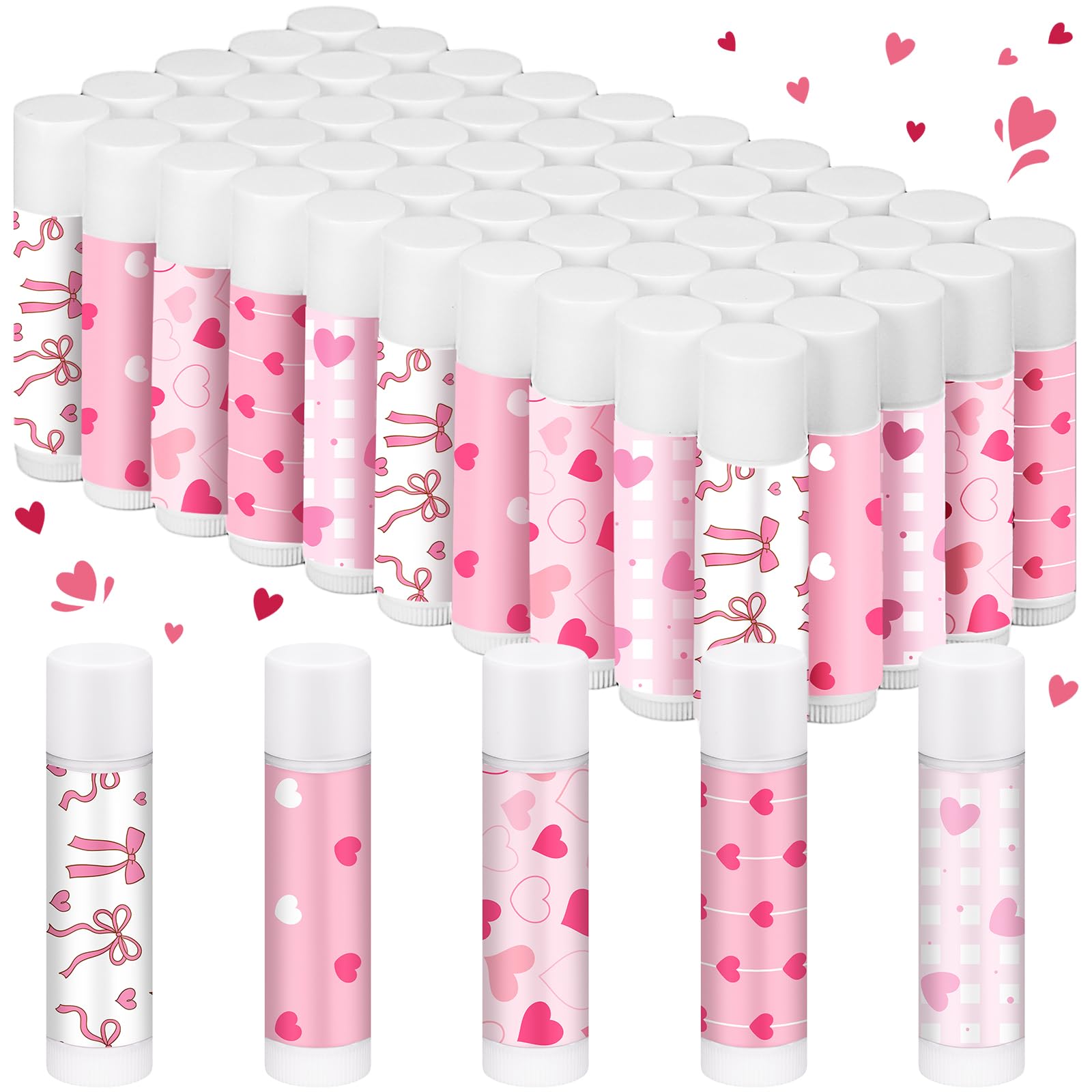 Swiffen 50-Pack Valentine's Lip Balms Gifts Bulk | Galentine's Day Party Favors