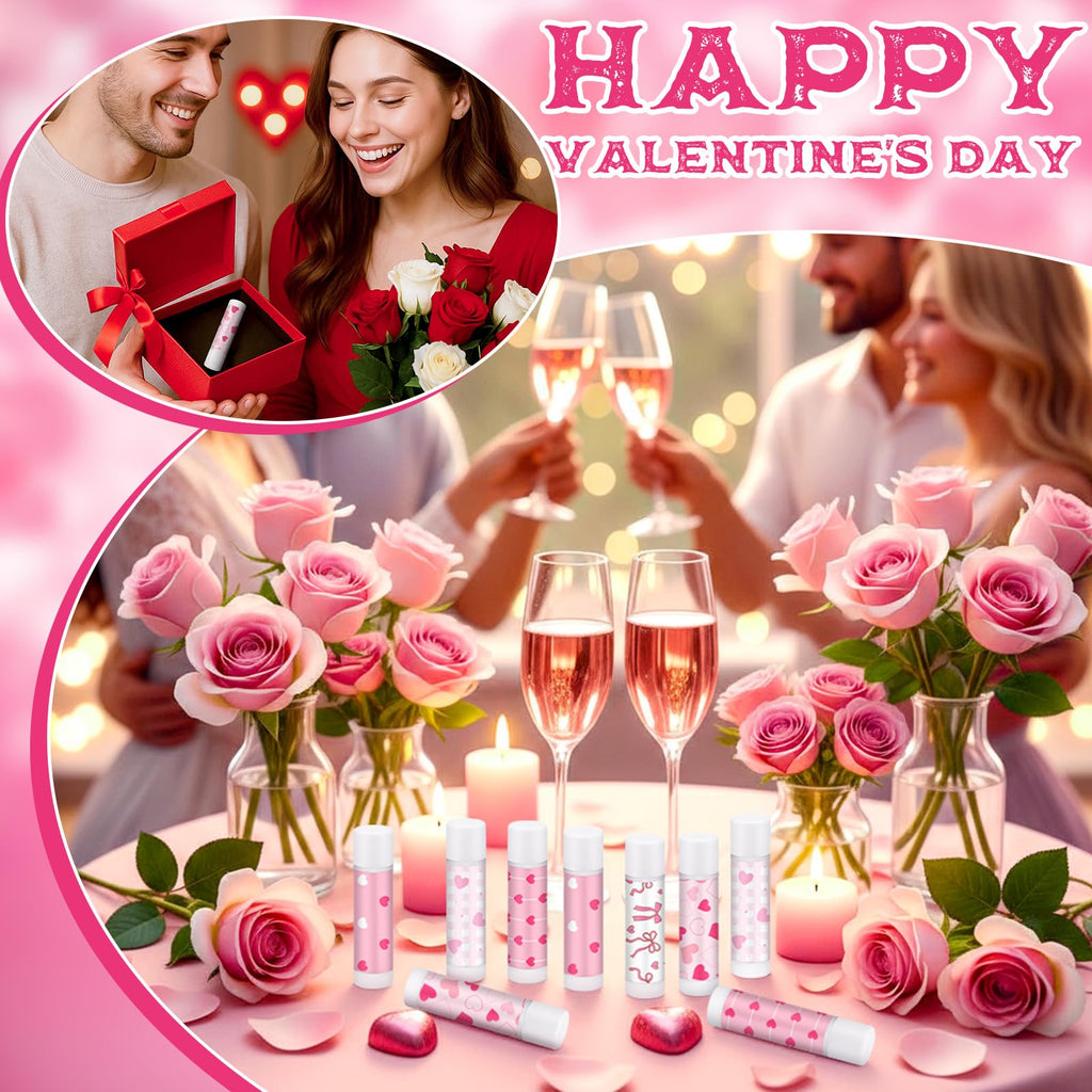 Swiffen 50-Pack Valentine's Lip Balms Gifts Bulk | Galentine's Day Party Favors
