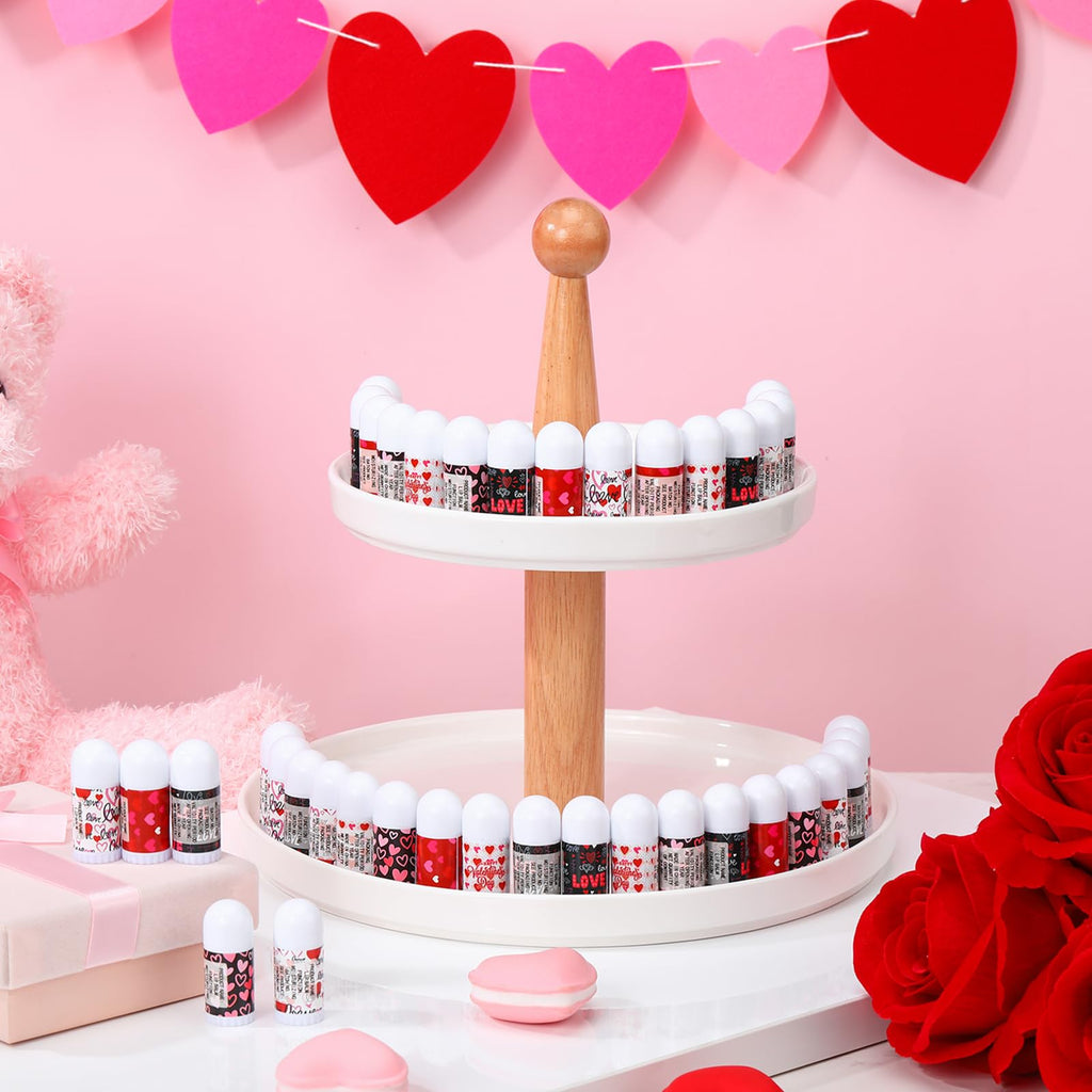 Swiffen 50-Pack Valentine's Mini Lip Balms Gifts Bulk for Galentine's Day