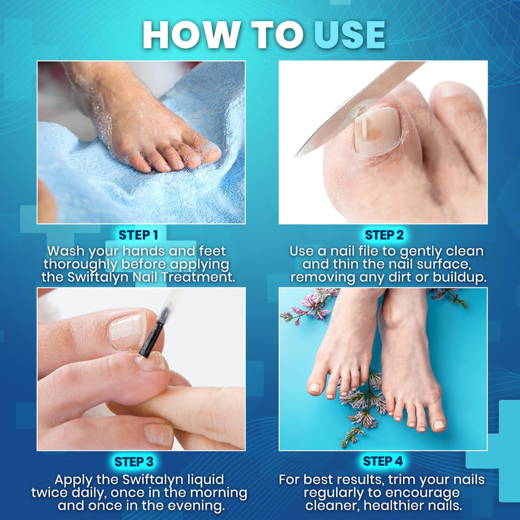 Swiftalyn Extra Strength Nail Solution with Brush – Toenail & Nail Care (20ml)