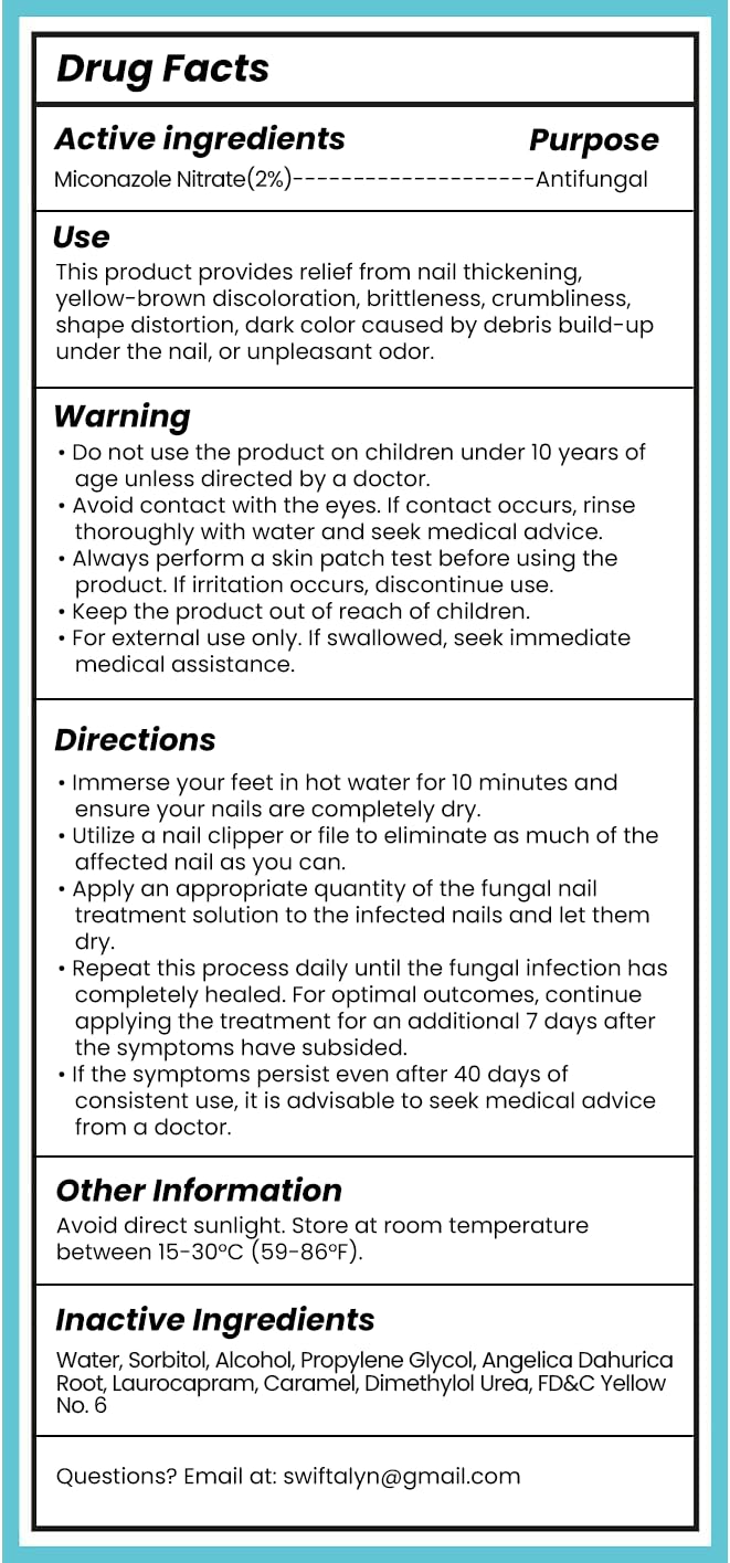 Swiftalyn Extra Strength Nail Solution with Brush – Toenail & Nail Care (20ml)