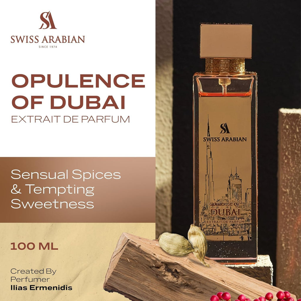 Swiss Arabian Opulence of Dubai Extrait de Parfum – 100ml Unisex Luxury Fragrance