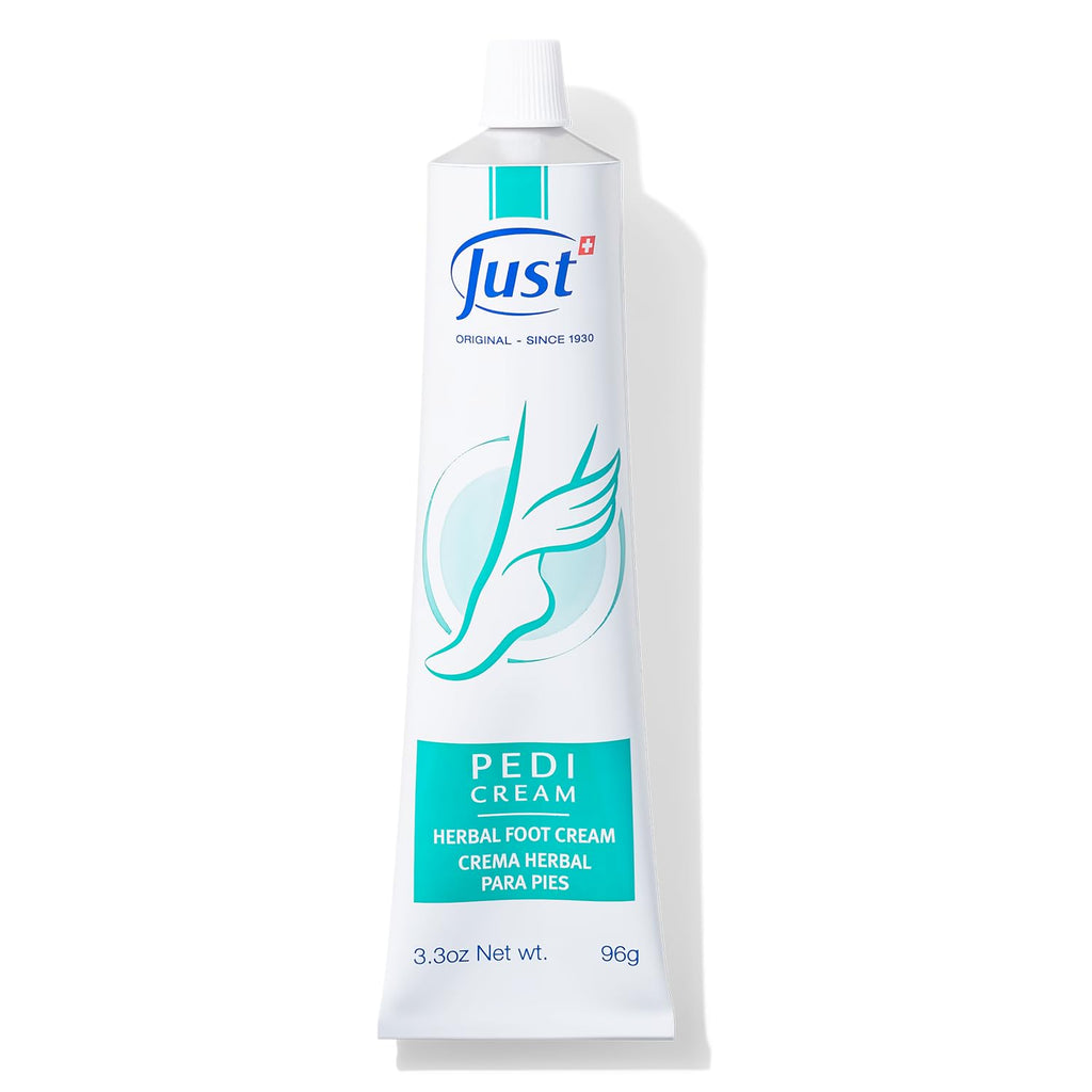 SwissJust Pedicream Foot Cream 3.4 Fl Oz – Nourishing Almond Oil for Dry, Cracked Feet