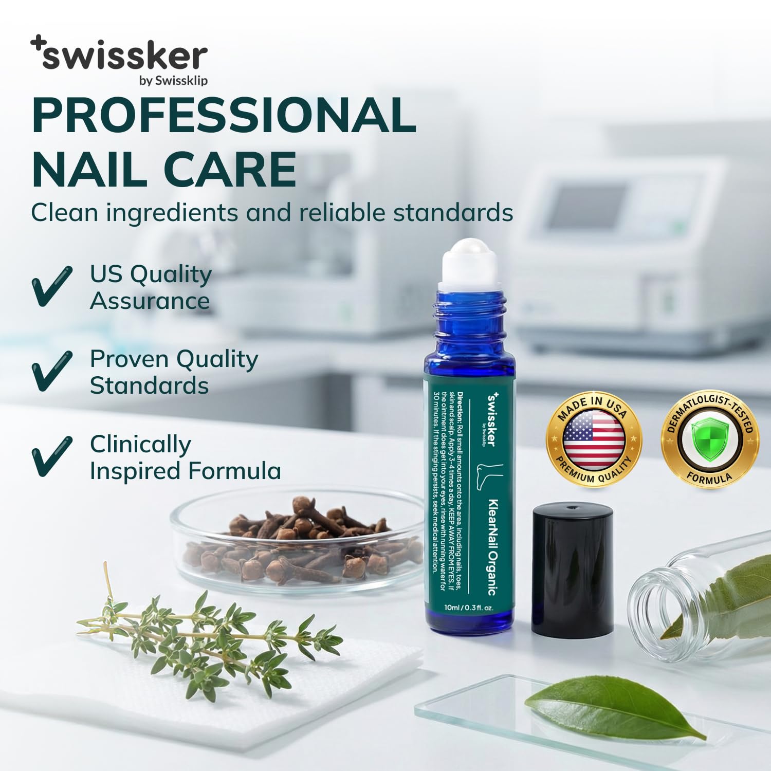 Swissklip Medi-Care KlearNail Toenail Stick – Natural Nail Renewal for Brittle Nails | Pack of 2 | 10ml | Made in USA