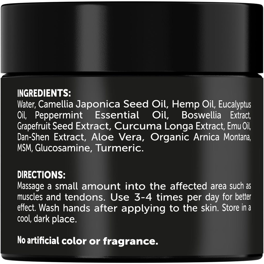SWIZON Cream with Arnica Montana, Emu Oil, Curcumin, Turmeric – Soothing Comfort, 4oz
