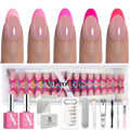 SXC Cosmetics French Tip Press On Nails – Pink Series Starter Kit with X-Pro Tips | 160 PCS, 16 Sizes, 5 Styles, Beginner-Friendly