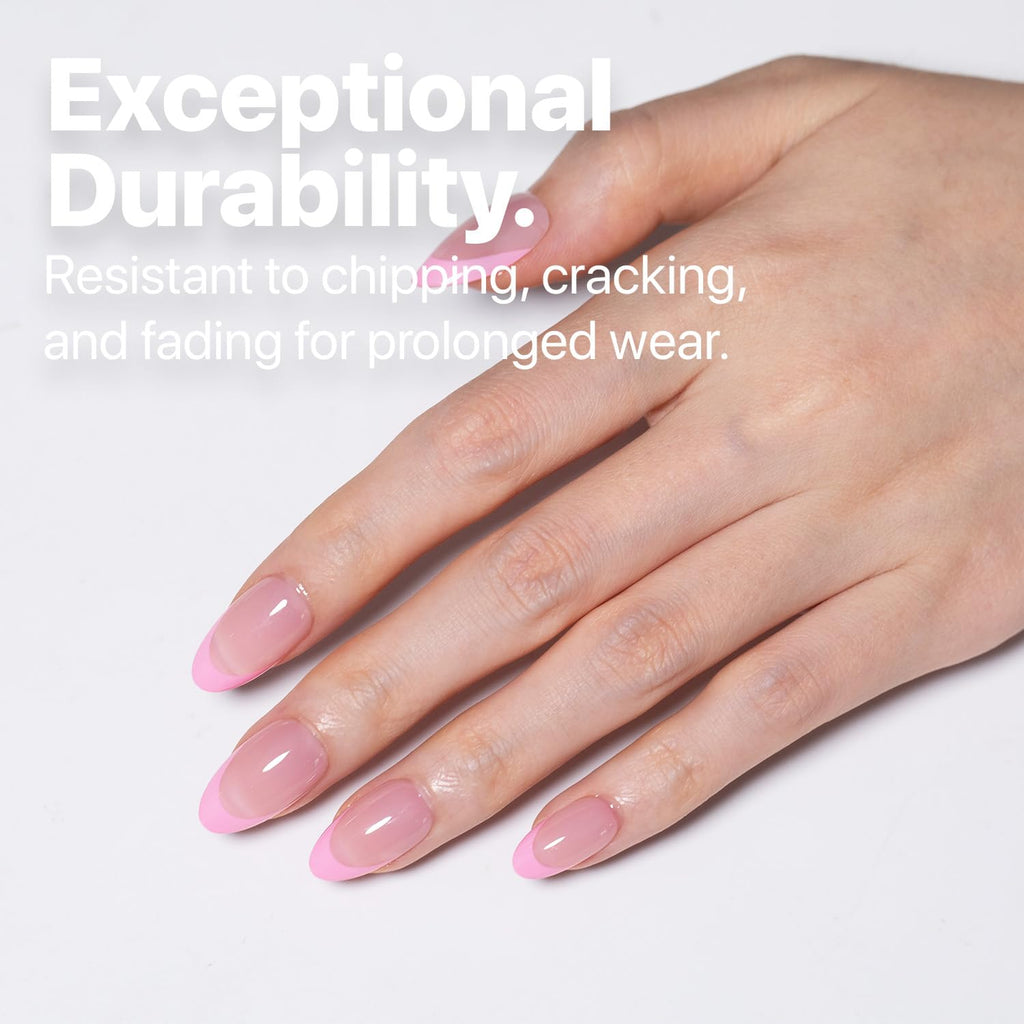 SXC Cosmetics French Tip Press On Nails – Pink Series Starter Kit with X-Pro Tips | 160 PCS, 16 Sizes, 5 Styles, Beginner-Friendly