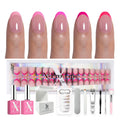 SXC X-Pro Tips French Tip Press-On Nails – Pink Edition PINK118KIT-XS Almond