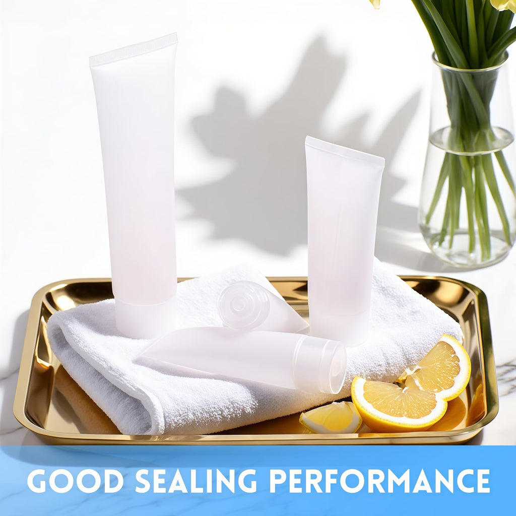 SYBL 20Pcs Clear Empty Refillable Tubes 100ml – Leak-Proof Squeezable Containers
