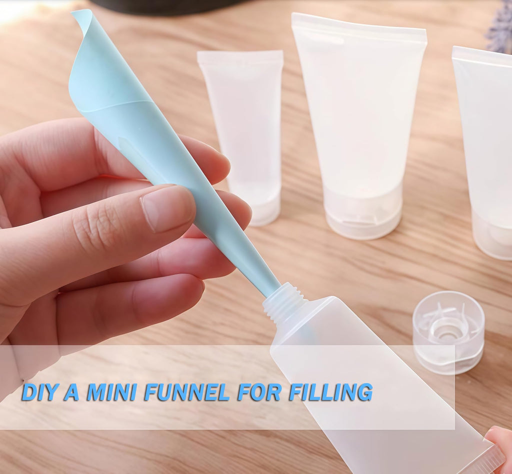 SYBL 20Pcs Clear Empty Refillable Tubes 100ml – Leak-Proof Squeezable Containers