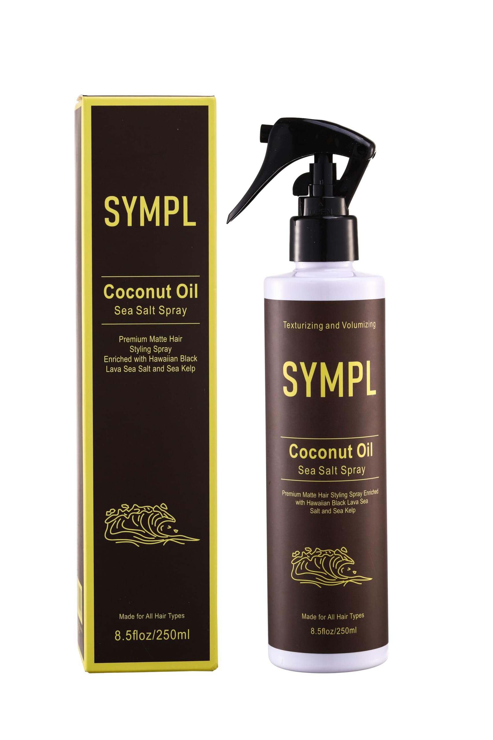 Sympl Sea Salt Spray with Coconut Oil | Beach Waves, Lightweight Mist, Volume & Soft Finish