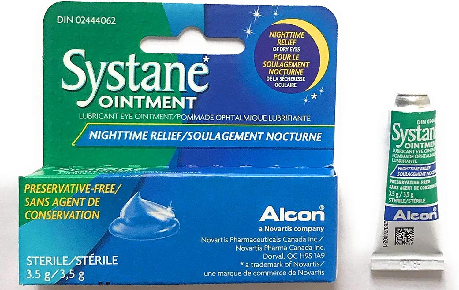 Systane Lub Eye Nightime Ointment 3.5g (2 Pack) - 0.12 oz | Ophthalmic Nighttime Ointment