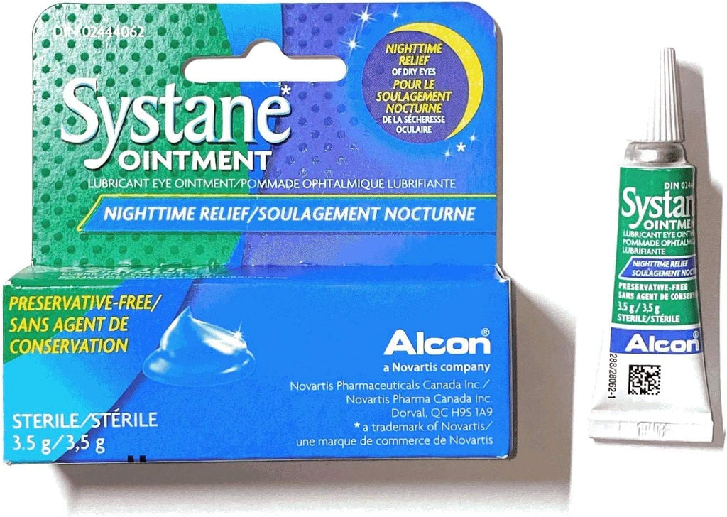 Systane Lub Eye Nightime Ointment 3.5g (2 Pack) - 0.12 oz | Ophthalmic Nighttime Ointment
