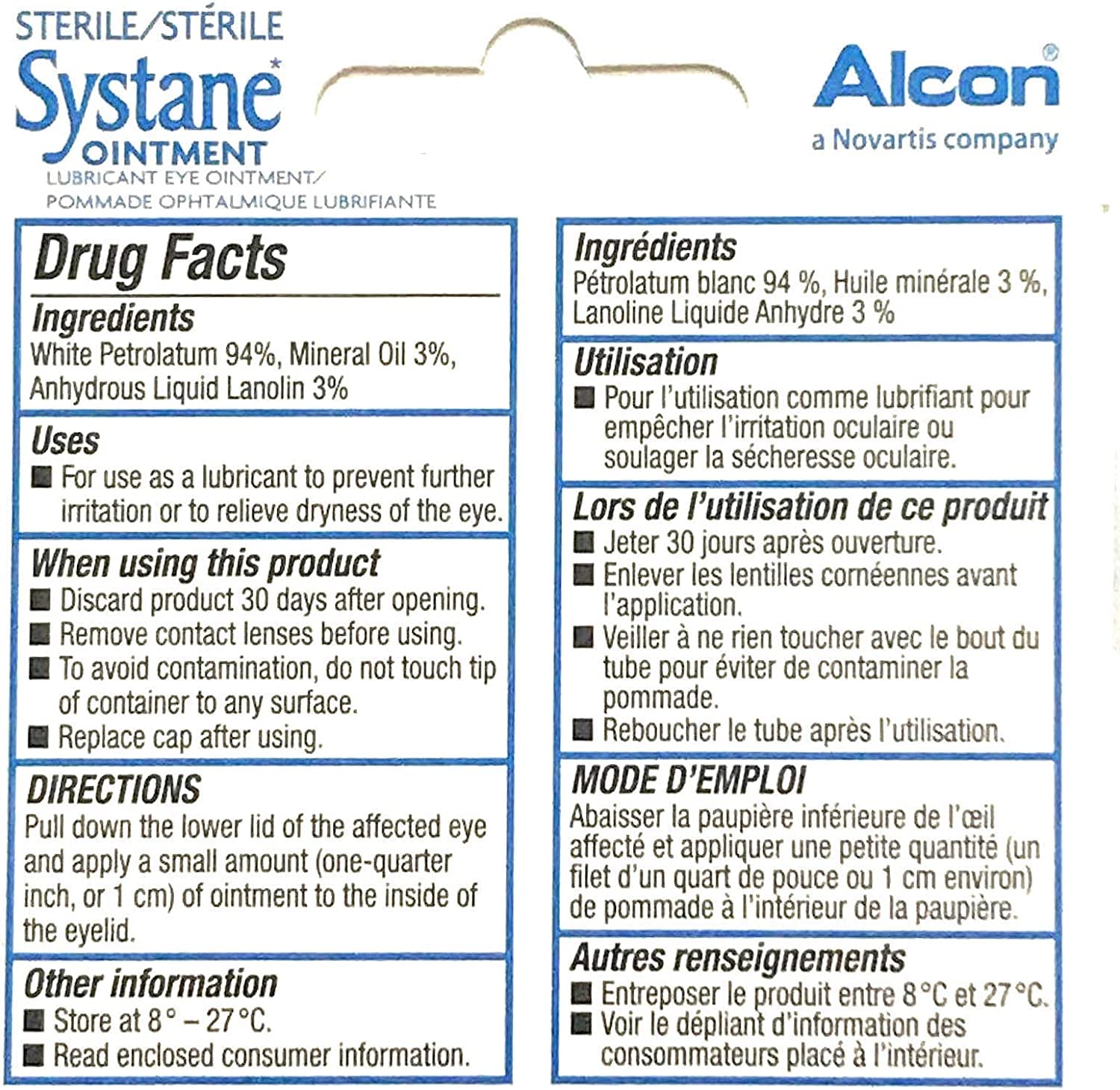 Systane Lub Eye Nightime Ointment 3.5g (2 Pack) - 0.12 oz | Ophthalmic Nighttime Ointment