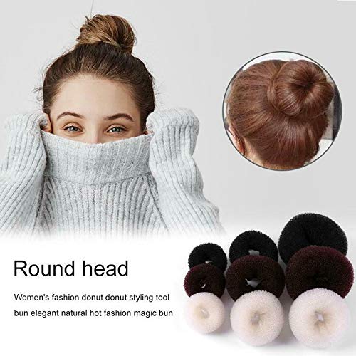 SZMWL Donut Hair Bun Maker – 18-Pack Kit in 3 Colors, 3 Sizes
