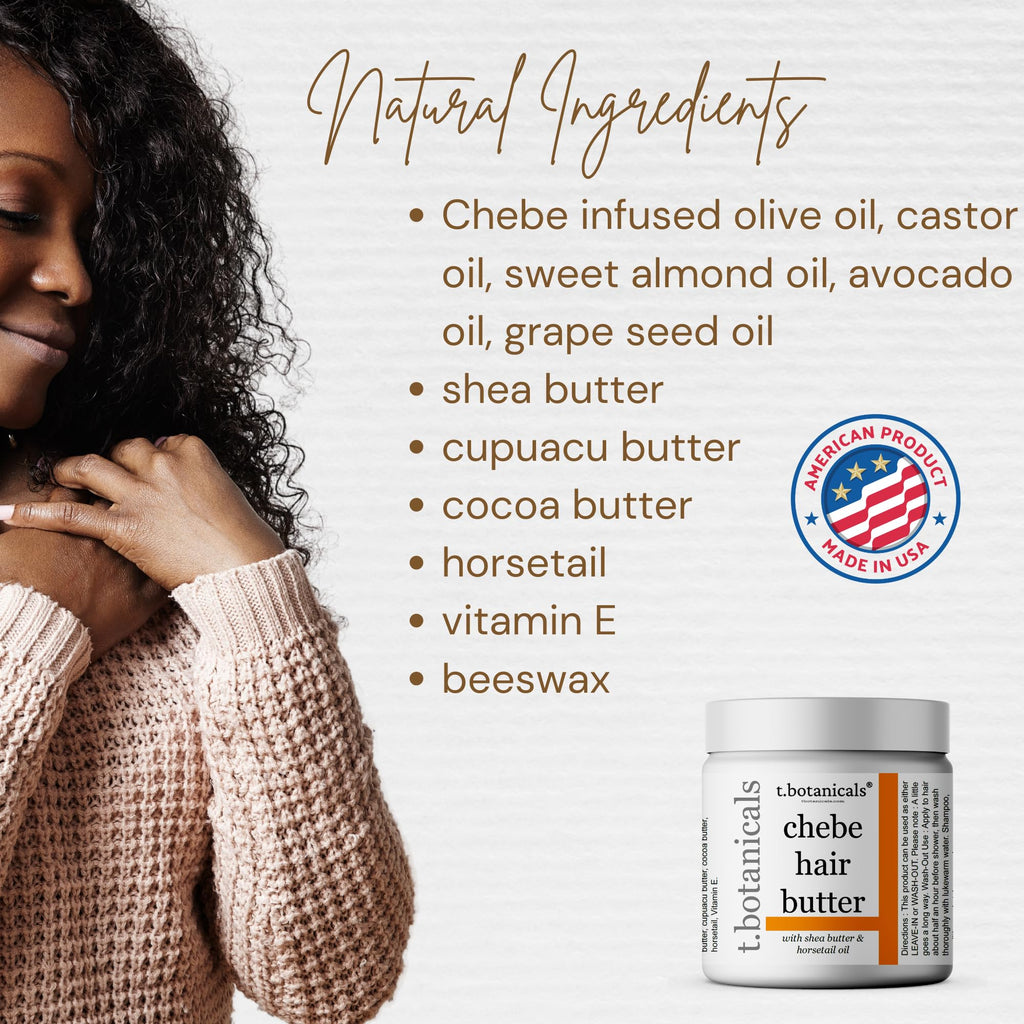 t.botanicals Chebe Hair Growth & Thickening Ayurvedic Butter with Horsetail