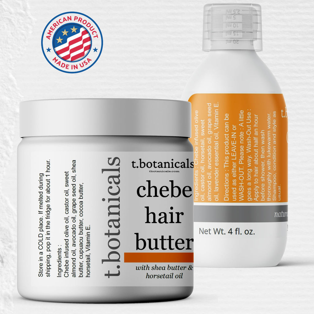 t.botanicals Chebe Oil & Butter Hair Growth Set – Chad Africa, Lavender