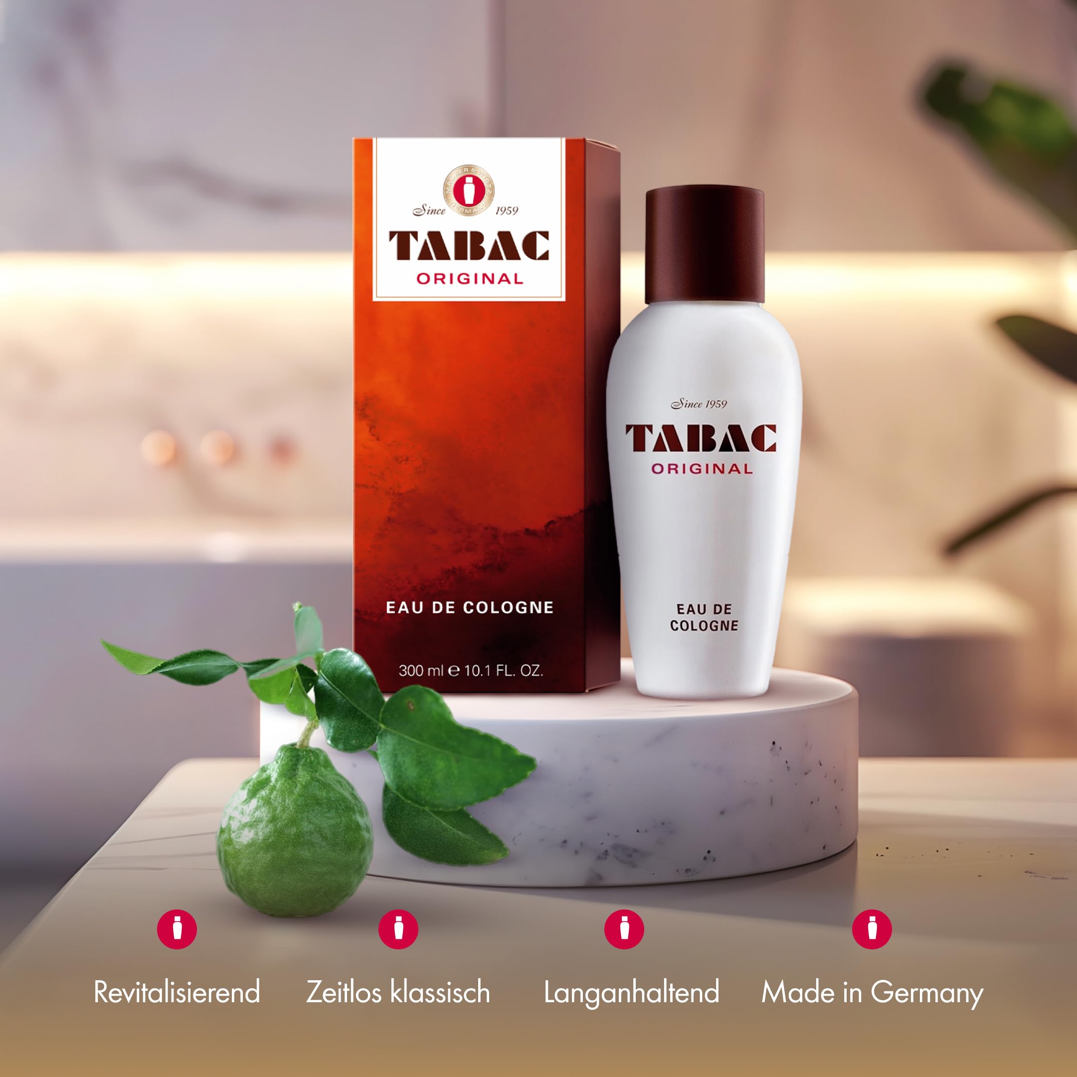 Tabac Original by Maurer & Wirtz – Eau de Cologne Splash 10.1 oz for Men