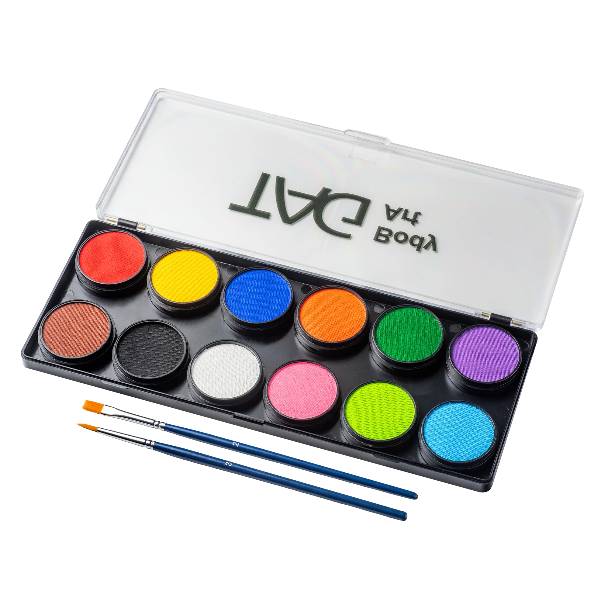 TAG Face & Body Paint - Regular Palette 12 x 10g | Vibrant, Safe & Water-Activated