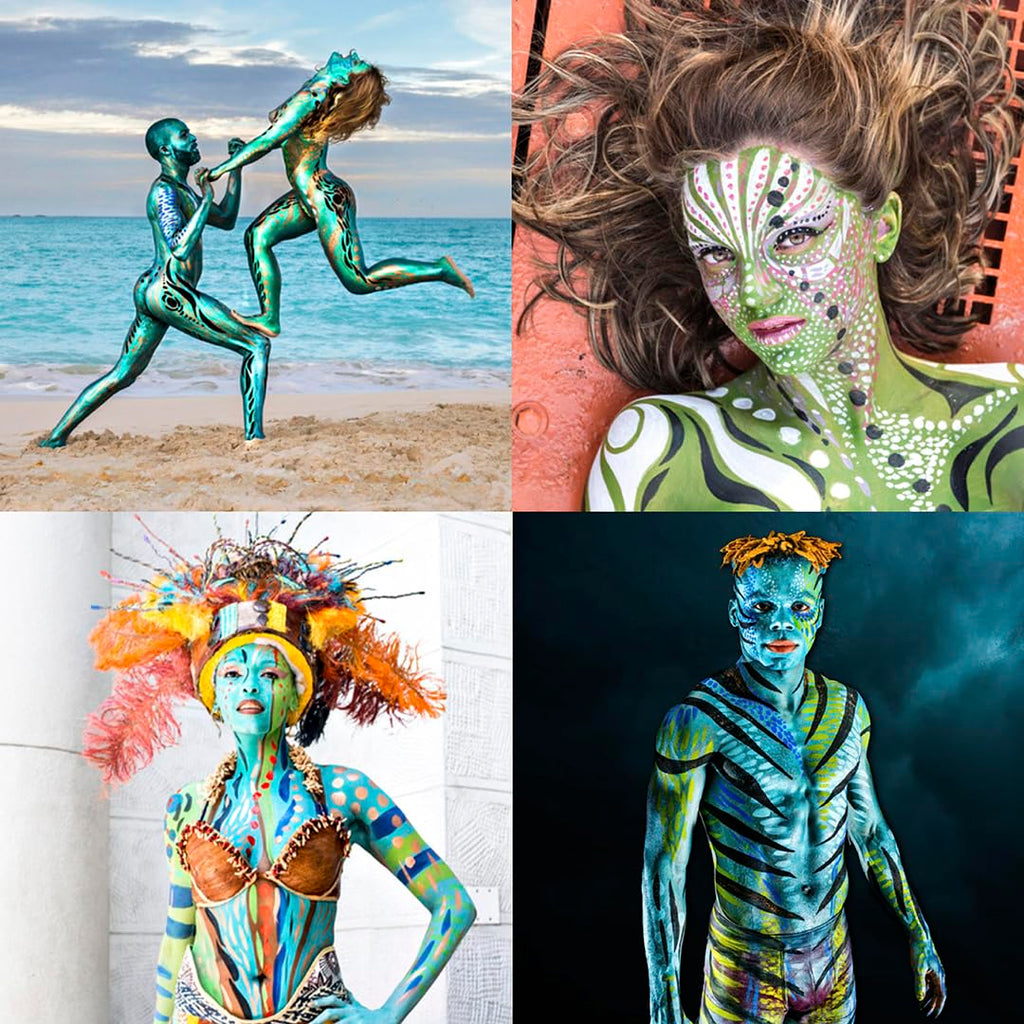 TAG Face & Body Paint - Regular Palette 12 x 10g | Vibrant, Safe & Water-Activated