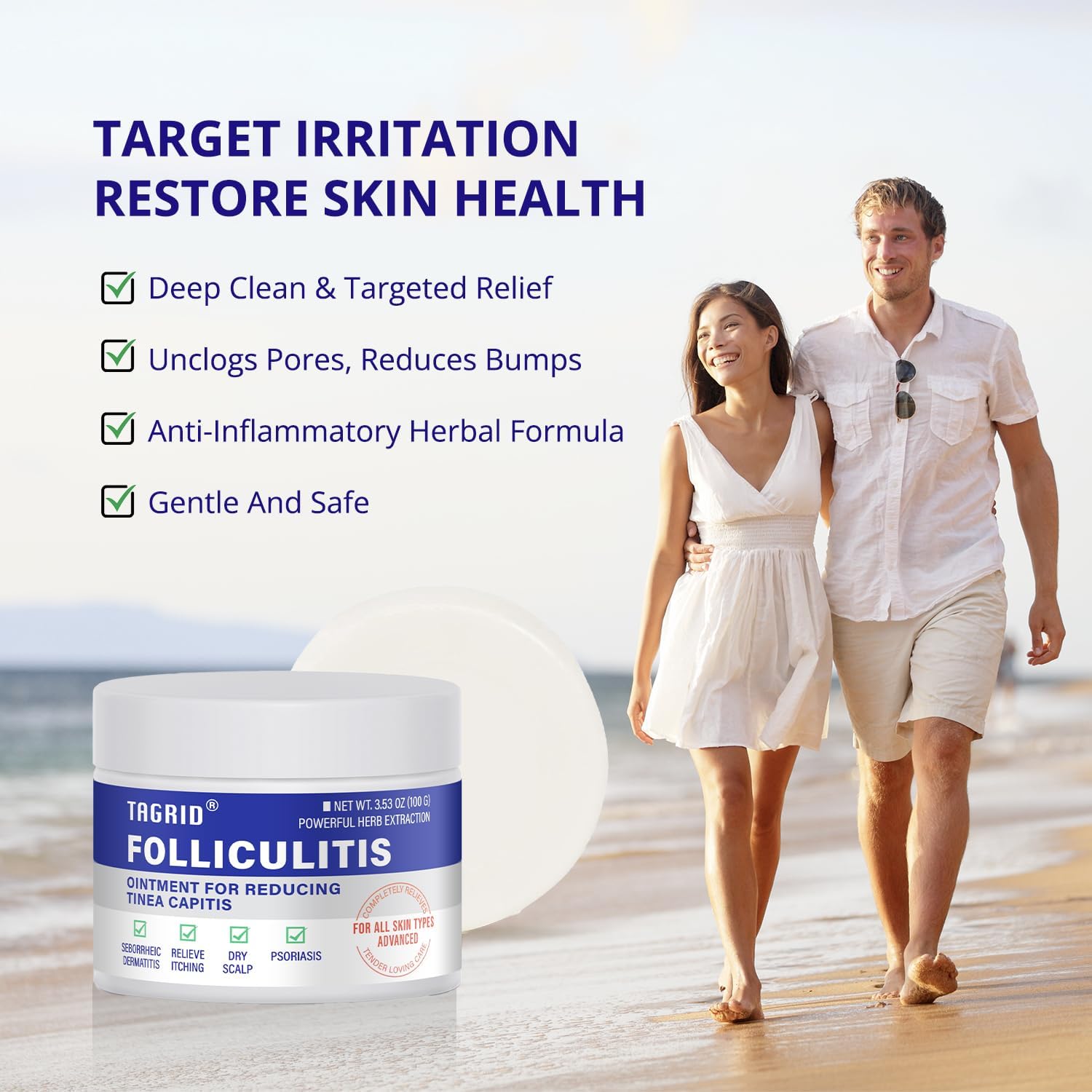 TAGRID Folliculitis & Fungal Care Set — Antifungal Soap + Cream for Active Lifestyles