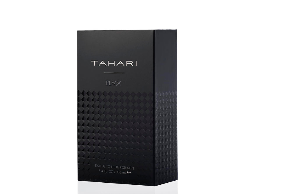 TAHARI Black Eau de Toilette for Men – Long-Lasting Rum, Leather & Tobacco Scent (3.4 fl oz)