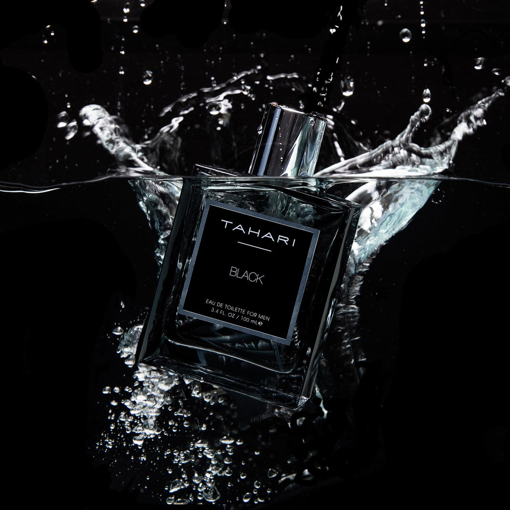 TAHARI Black Eau de Toilette for Men – Long-Lasting Rum, Leather & Tobacco Scent (3.4 fl oz)