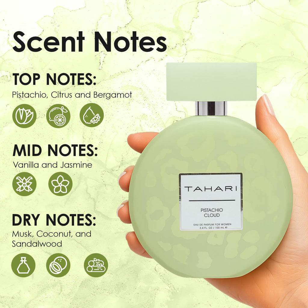 TAHARI Eau de Parfum for Women – Sweet Pistachio Cloud, Long-Lasting & Affordable Luxury