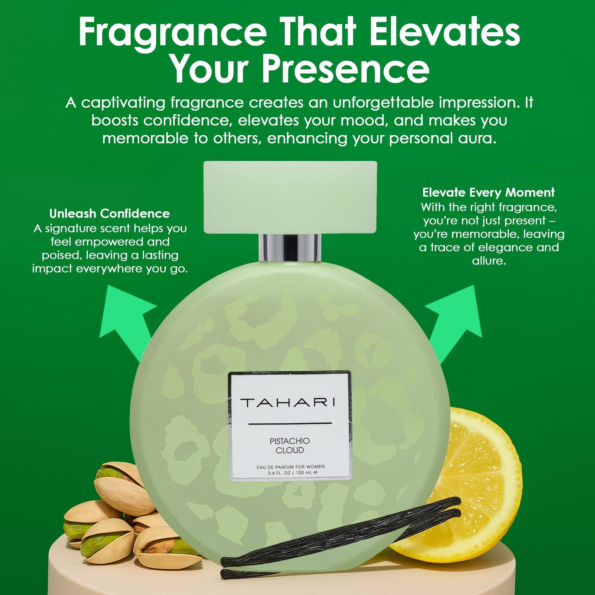 TAHARI Eau de Parfum for Women – Sweet Pistachio Cloud, Long-Lasting & Affordable Luxury