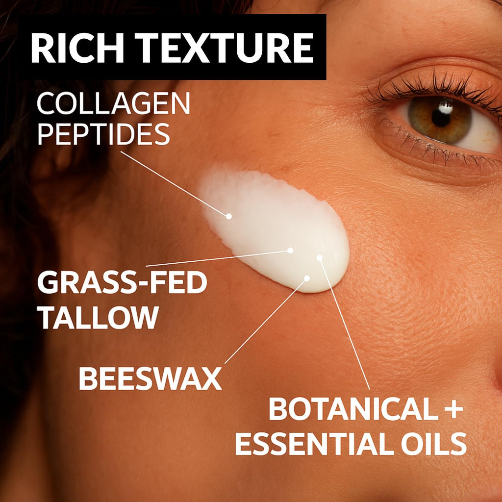 Tallotouch Whipped Tallow Cream – Face & Body Moisturizer with Grass-Fed Tallow