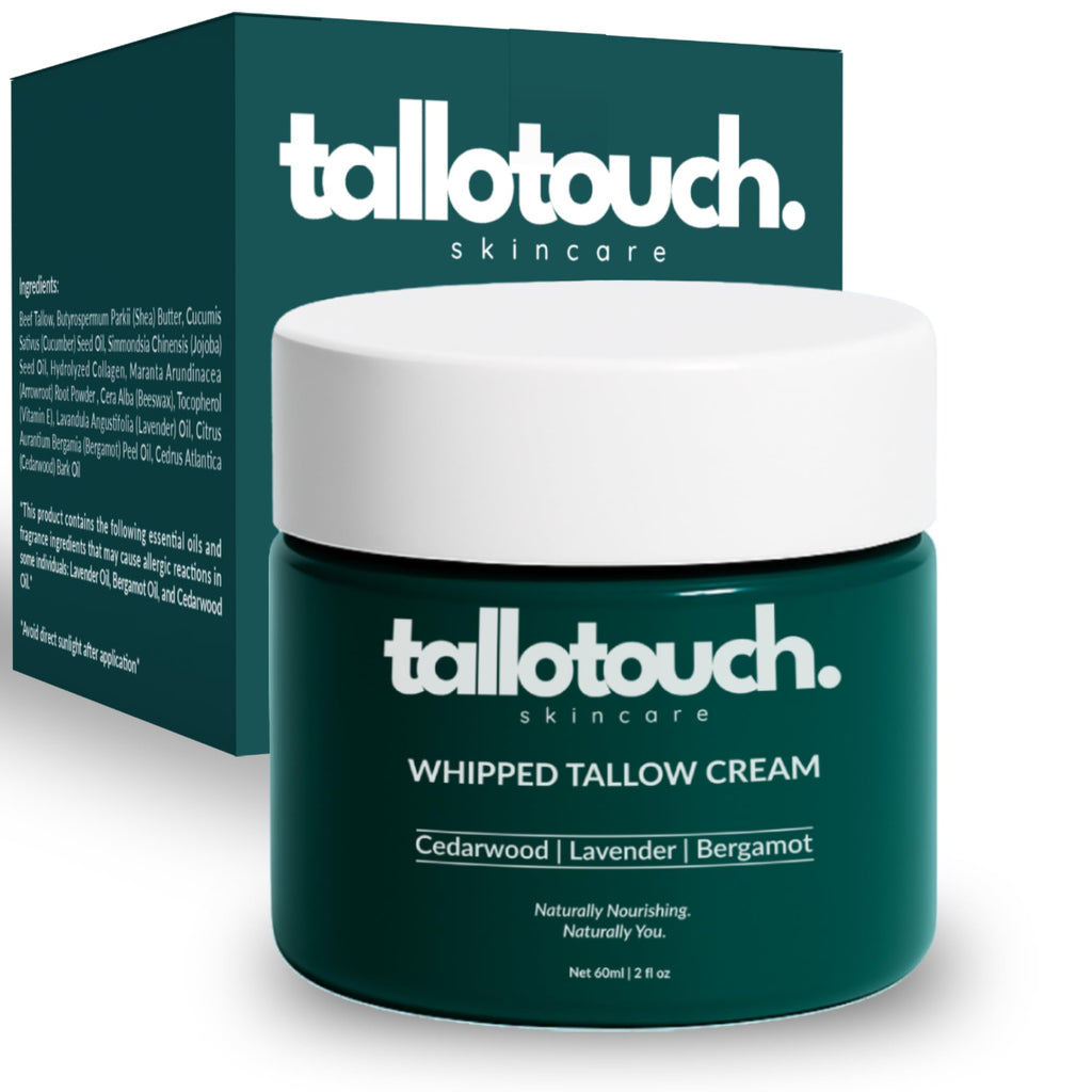Tallotouch Whipped Tallow Cream – Face & Body Moisturizer with Grass-Fed Tallow