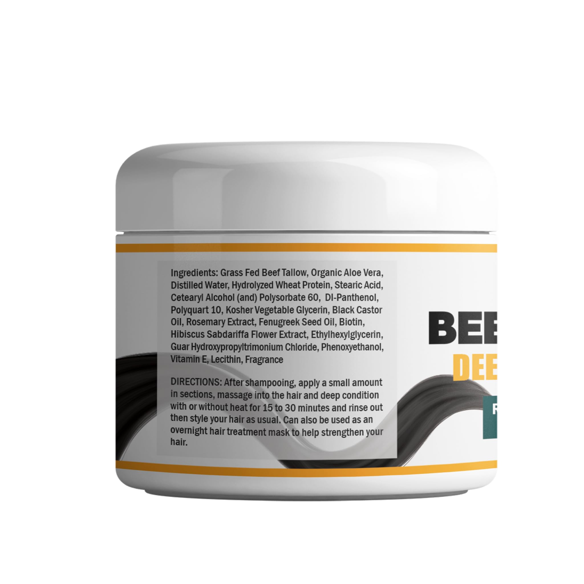 Tallow Deep Conditioner | Hair Treatment for Dry & Damaged Hair | Handmade Mask & Detangler