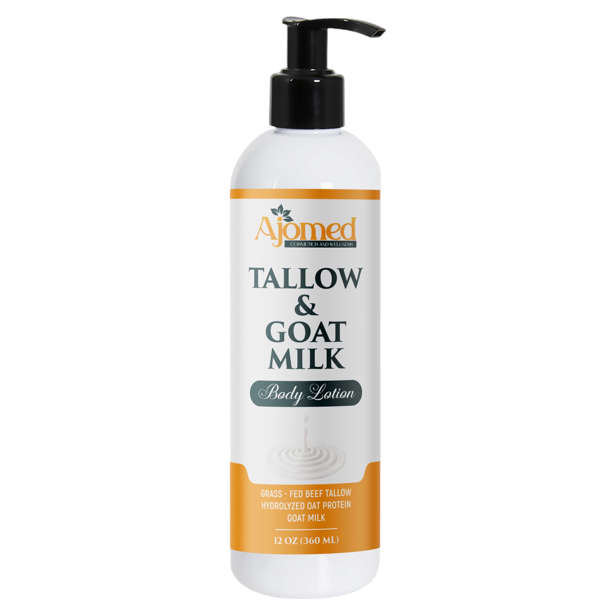 Tallow & Goat Milk Body Lotion for Sensitive Skin – Organic, Fragrance-Free (12 oz)