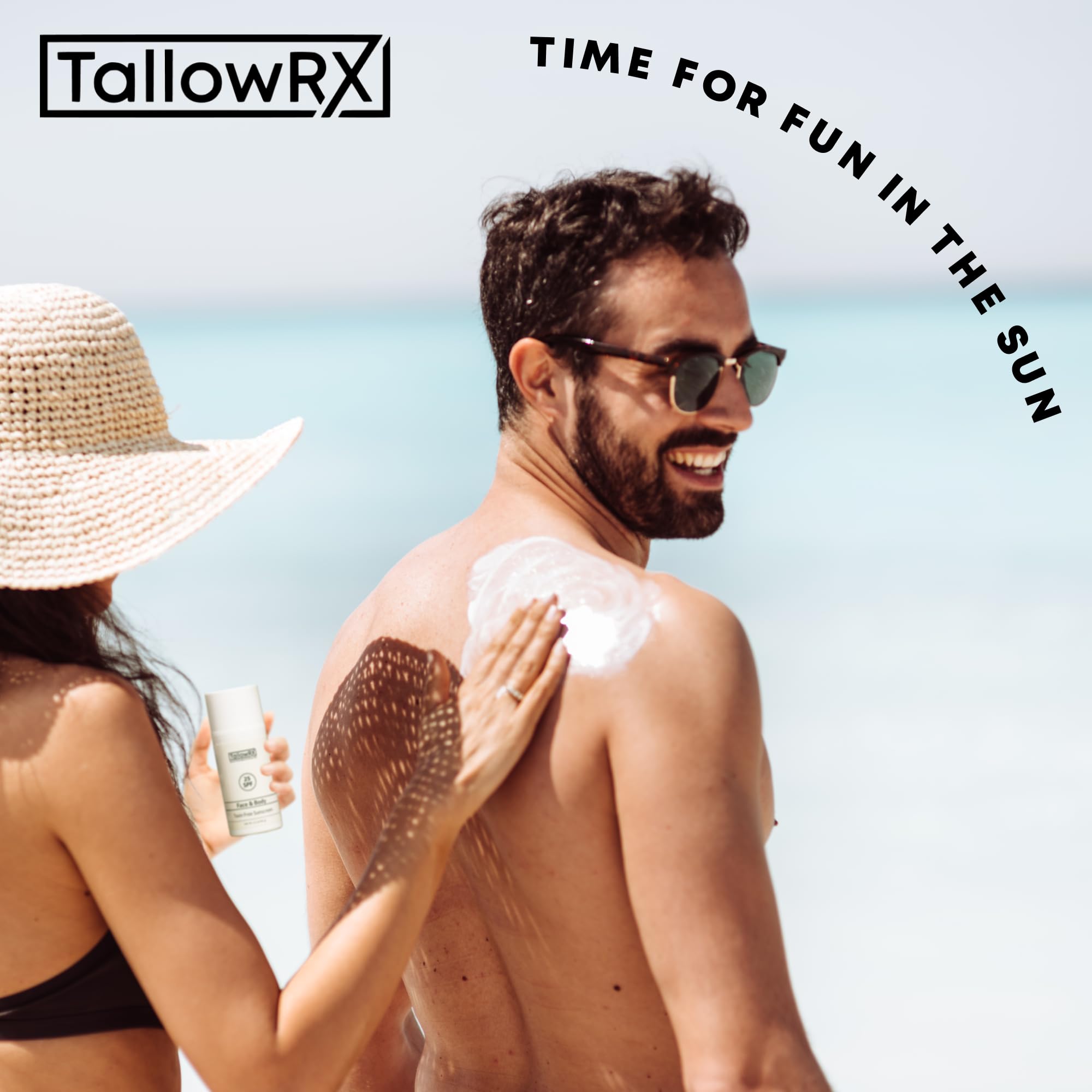 TALLOWRX SPF 25 Mineral Sunscreen – Reef-Safe, Non-Nano Zinc Oxide, Red Raspberry & Vitamin E | 3.4 oz