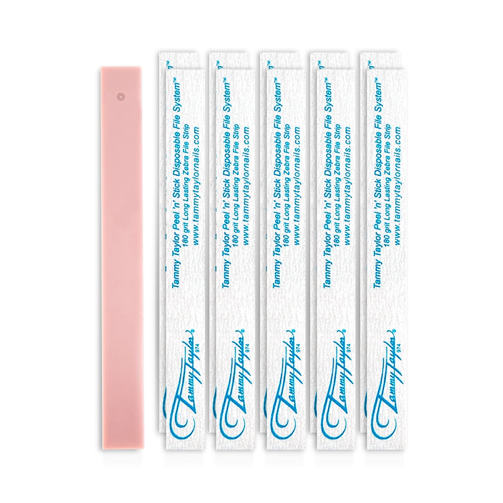Tammy Taylor 180 Grit Emery Boards for Natural Nails | Professional Peel N Stick Nail Files