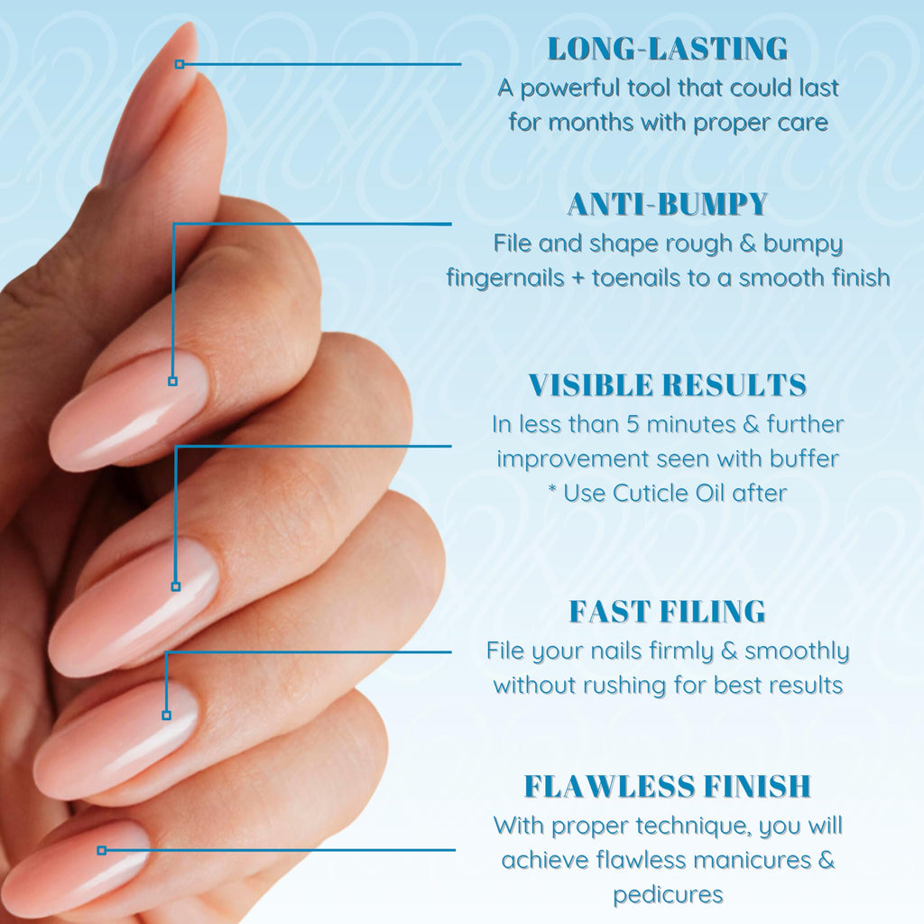 Tammy Taylor 180 Grit Emery Boards for Natural Nails | Professional Peel N Stick Nail Files